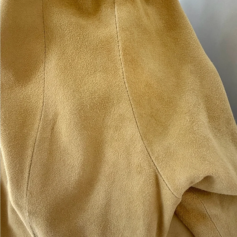 Krizia VTG Sheepskin Suede Button-Front Jacket, tan, IT40 but modern XS, EUC - Picture 11 of 15